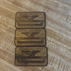 Vintage Style Social Security Plaques
